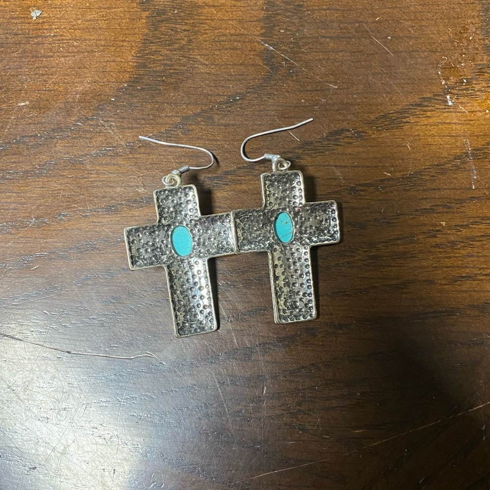 Cross Earrings - Picture 3 of 3